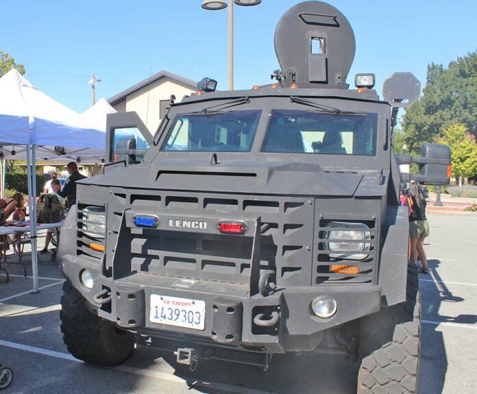 gilroy police department lenco bearcat armored vehicle