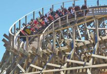 california's great america gold striker wooden roller coaster
