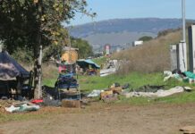 homeless encampment luchessa avenue highway 101
