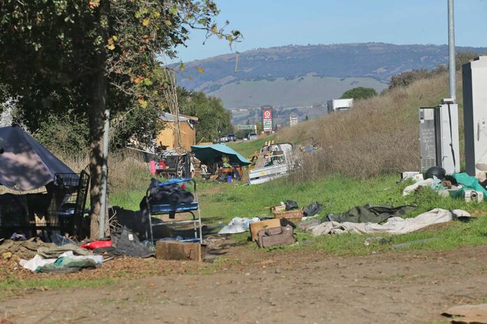 homeless encampment luchessa avenue highway 101