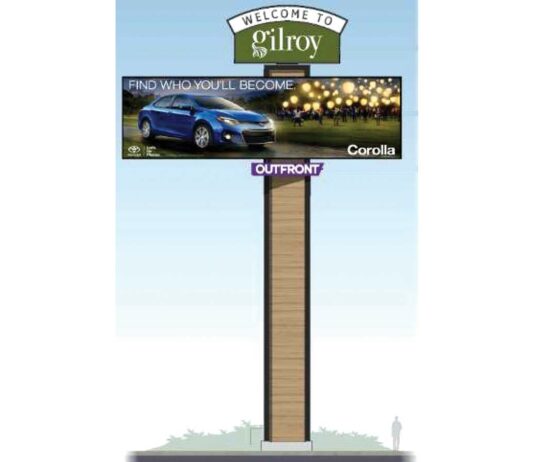 Gilroy planners request more time on electronic billboard ordinance electronic billboard concept highway 101 automall parkway outfront media