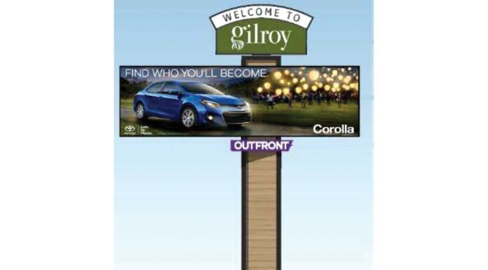 electronic billboard concept highway 101 automall parkway outfront media