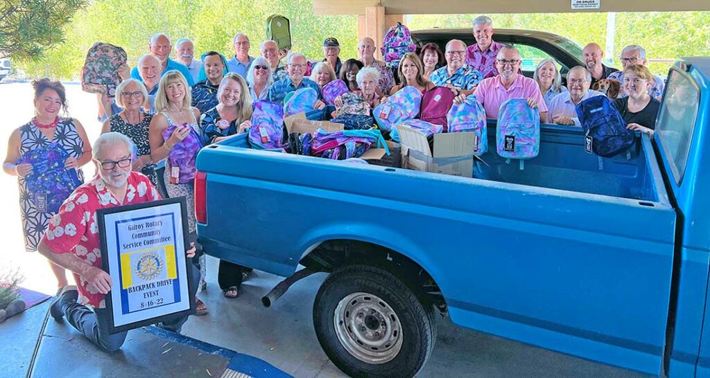 rotary club of gilroy community solutions backpack drive