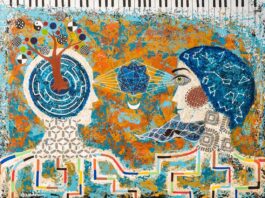 Local Scene: ‘Curvas Audaces’ at Gallery 1202; Rotary grants open The Universe in Your Eyes acrylic wood panel Sandra De la Torre Gallery 1202