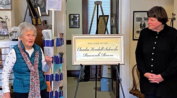 Connie Rogers Susan Voss Gilroy Historical Society museum Claudia Kendall Salewske Research Room