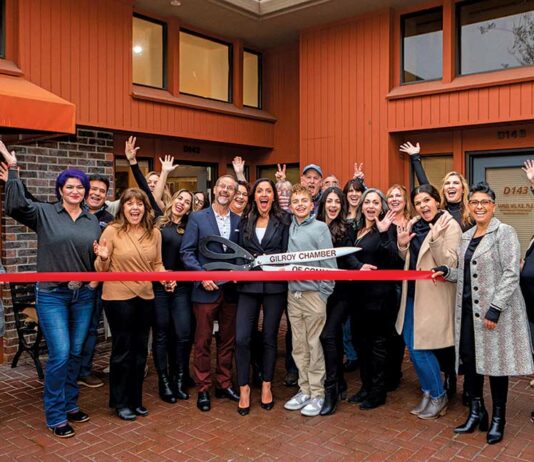 jernell escobar ribbon cutting gilroy chamber of commerce 10 years