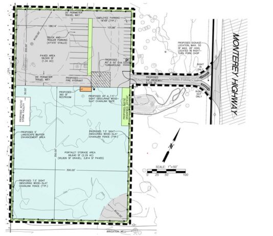 monterey road toilet storage site plan