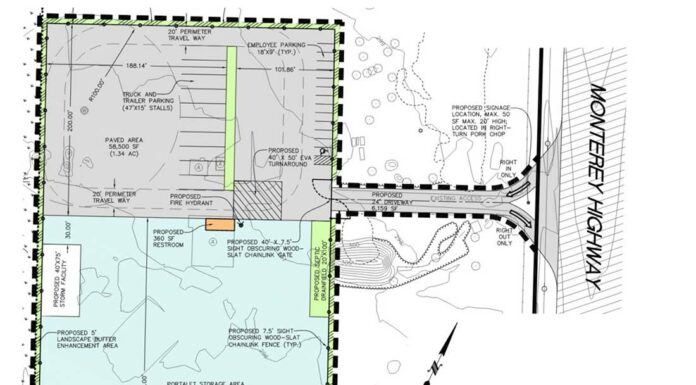 monterey road toilet storage site plan