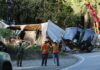 PHOTOS: Big rig flips over on Highway 152 highway 152 hecker pass big rig flip