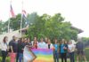 gilroy city hall pride flag