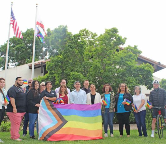 gilroy city hall pride flag