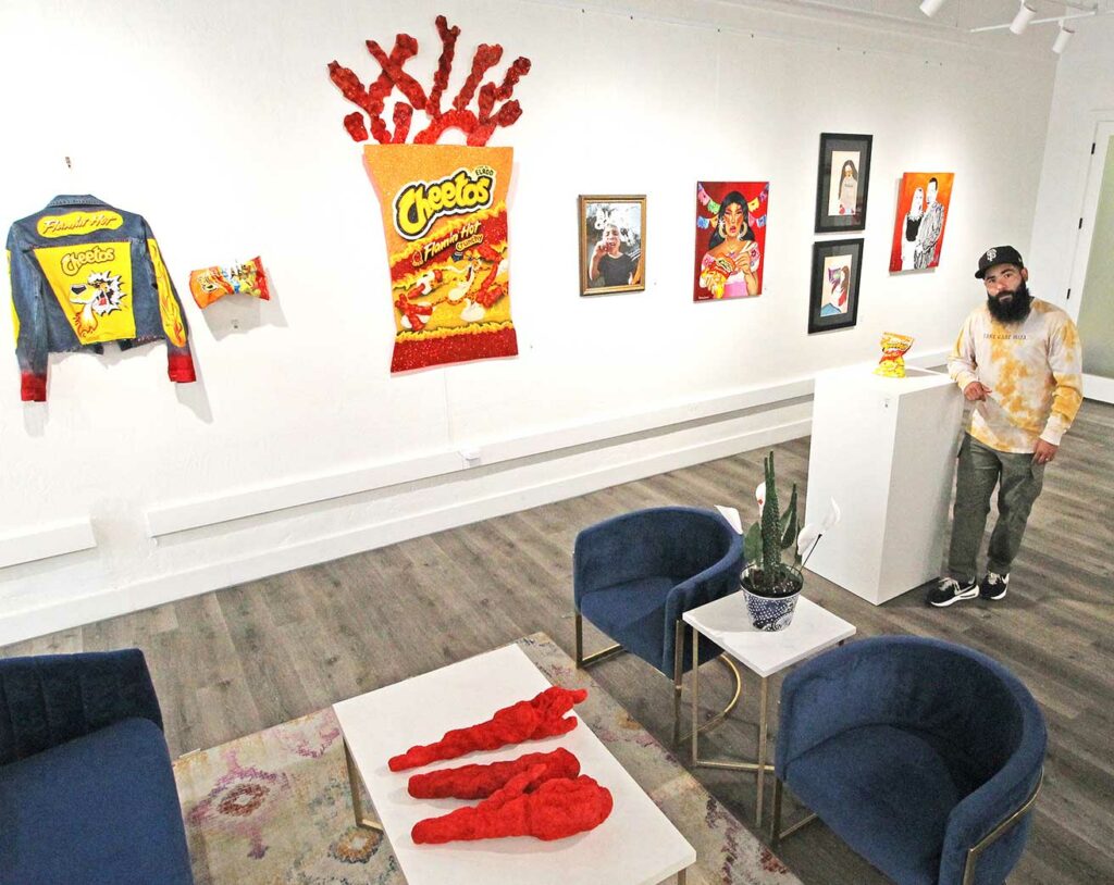 ruben dario villa gallery 1202 flamin hot cheetos art exhibit