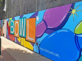 gilroy bowl mural construction wall