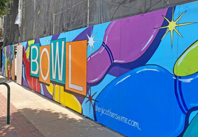 gilroy bowl mural construction wall