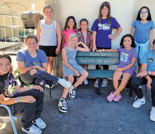 San Martin/Gwinn Elementary School Girl Scout Troop 62658 buddy bench