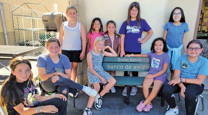 San Martin/Gwinn Elementary School Girl Scout Troop 62658 buddy bench