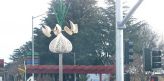 plaza allium garlic sculpture east tenth chestnut street