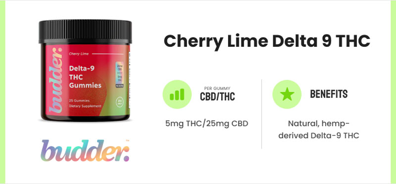 budder cherry lime delta 9 thc gummies