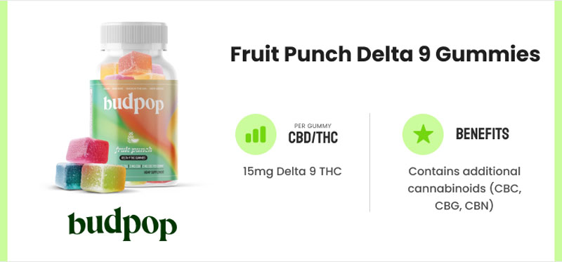 budpop fruit punch delta 9 thc gummies