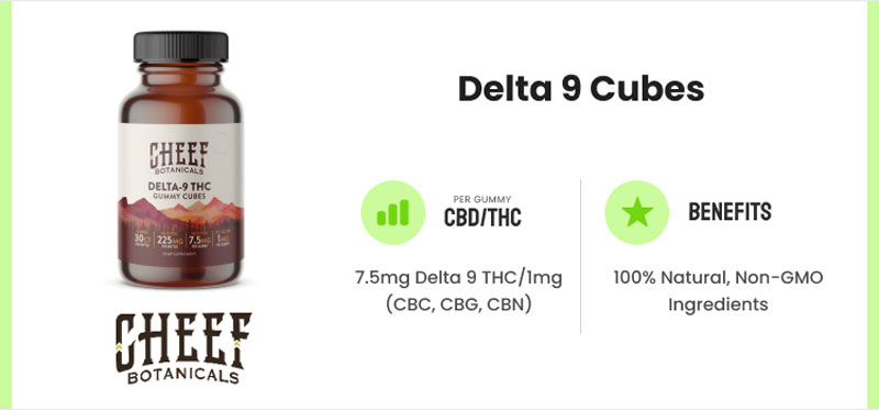 cheef botanicals delta 9 gummy cubes