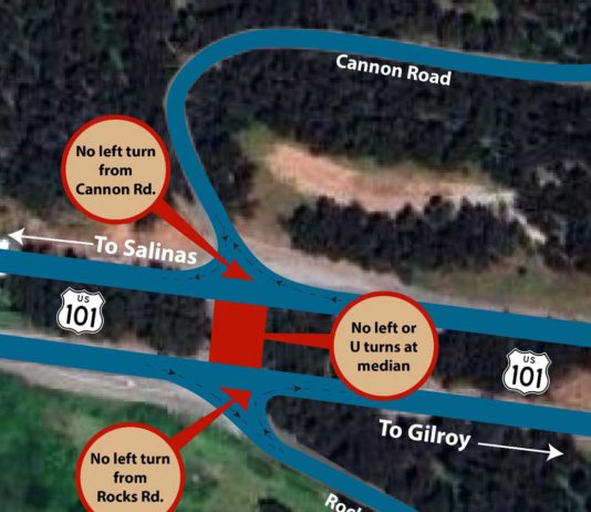 Highway 101 project will modify traffic pattern at Rocks/Cannon roads